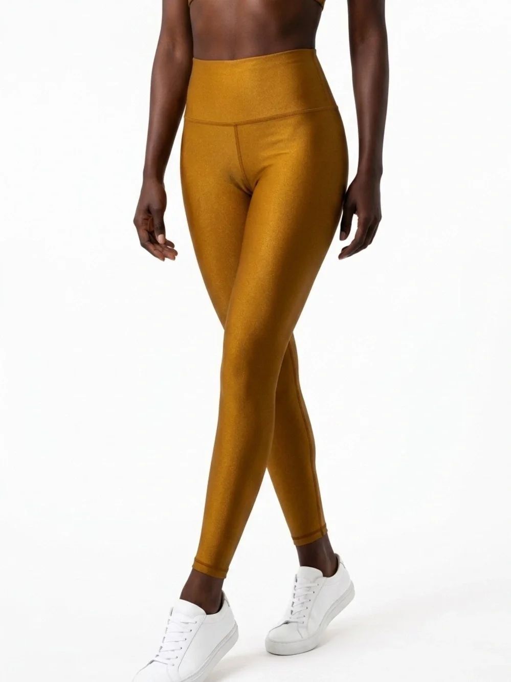ATHLETA | Elation Shine Tights Gold Leggings Women’s Size X-Small